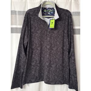 NWT Robert Graham Clubhouse Quarter 1/4 Zip Avelino Men’s Large Pullover Shirt